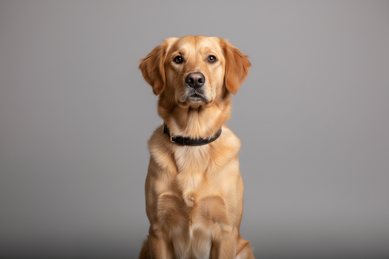 CAO COM FUNDO CINZENTO 
